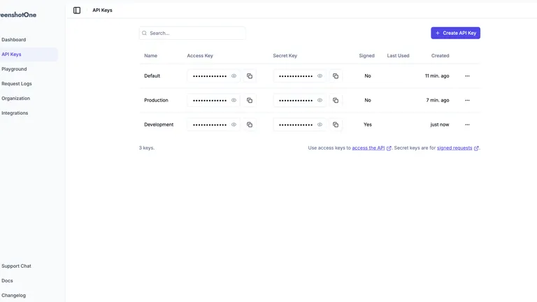 Support for multiple API keys
