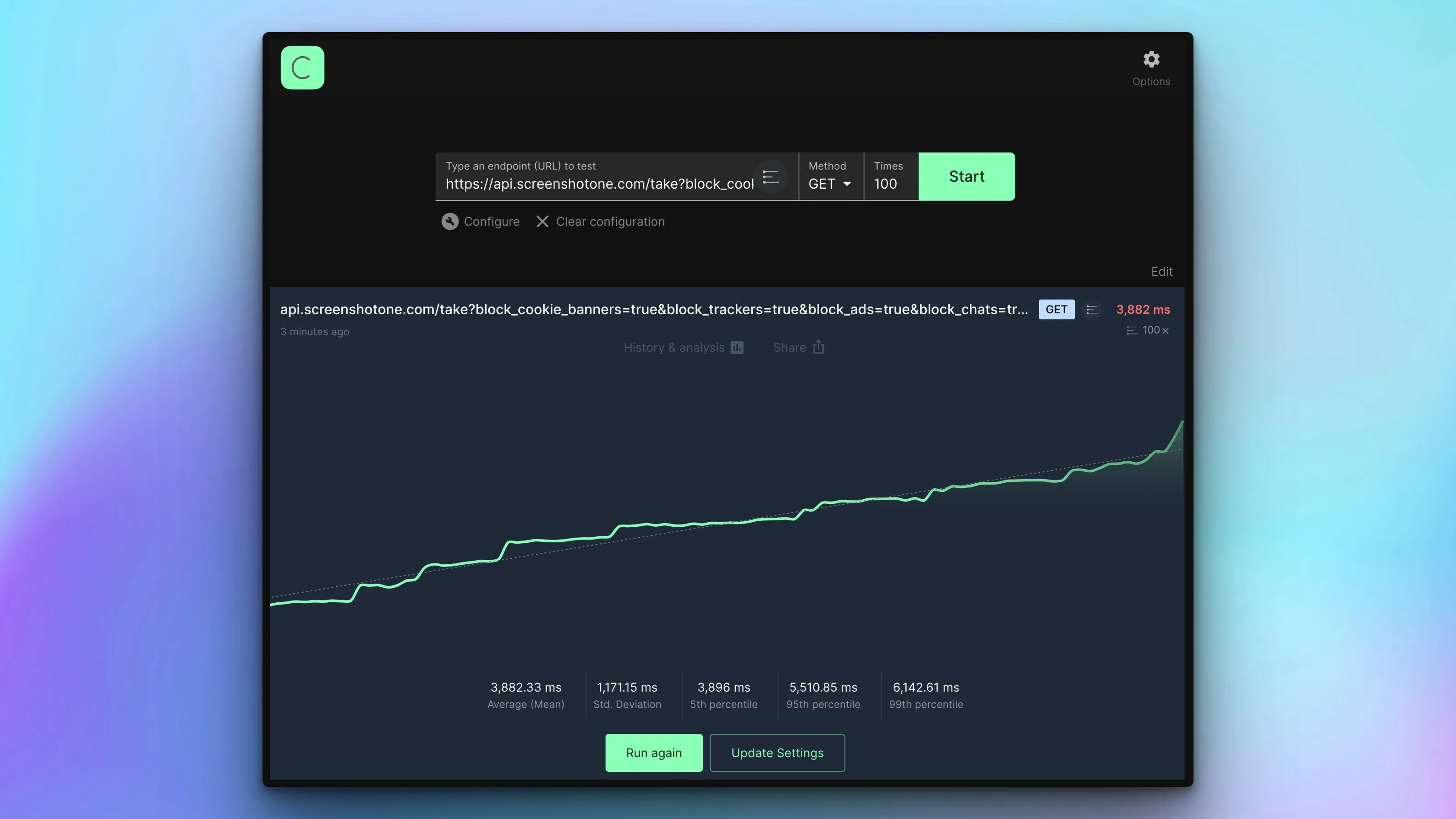 A Clobbr test of the ScreenshotOne API