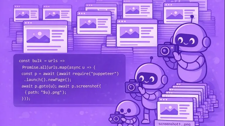 How to take bulk screenshots with Puppeteer