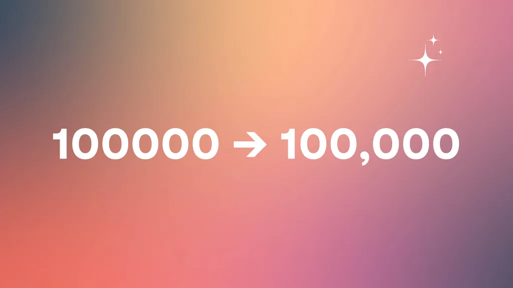 Better numbers formatting in the dashboard