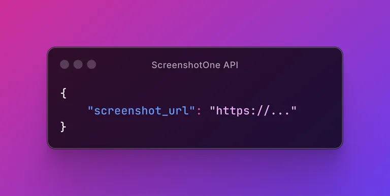 Screenshot URLs are now available in the response