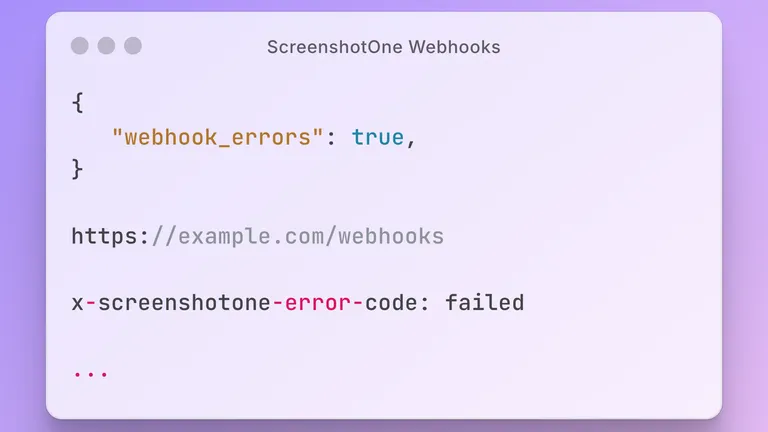 Rendering errors in webhooks