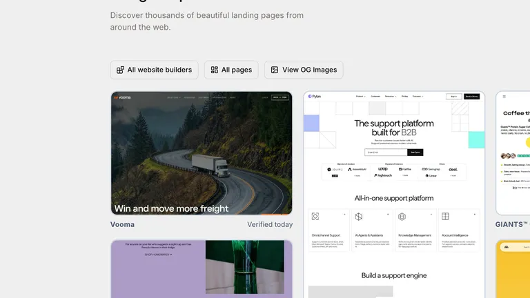 How Landing Gallery uses ScreenshotOne to automate screenshot generation