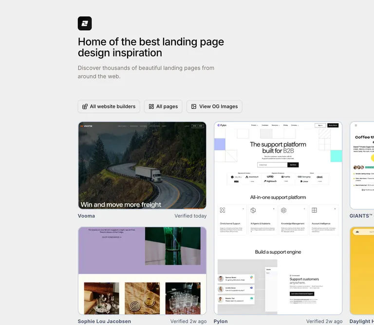 How Landing Gallery uses ScreenshotOne to automate screenshot generation