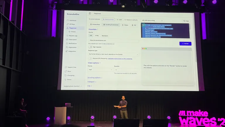 ScreenshotOne made it to the official Make conference