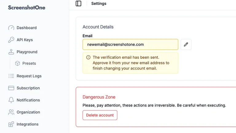Improved email change experience
