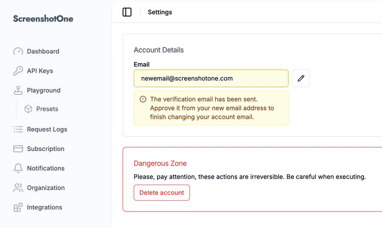 Improved email change experience