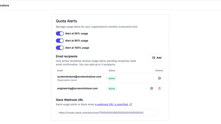 Multiple notification recipients