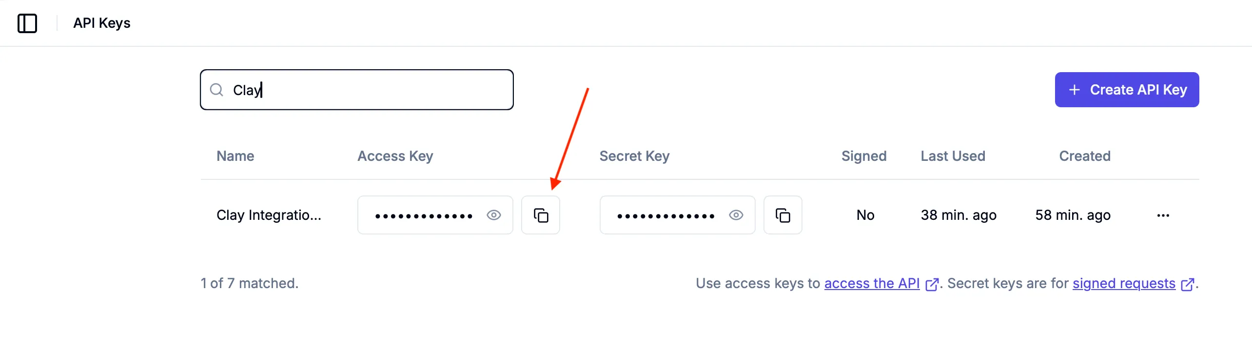 ScreenshotOne / Copy the API key