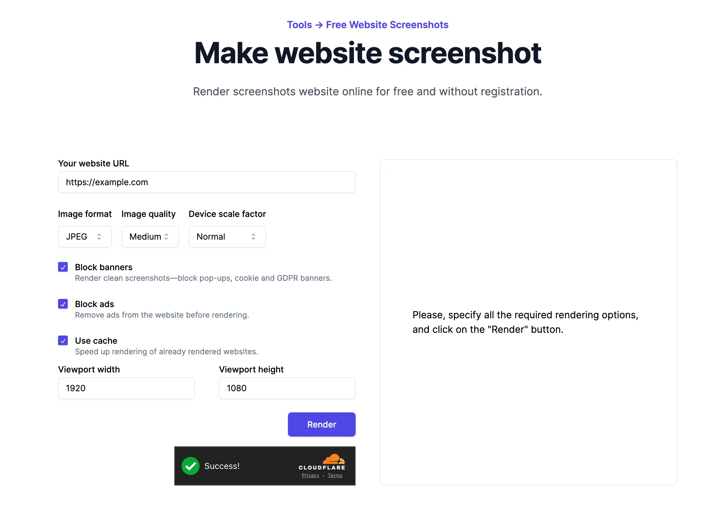 The Website Screenshot Tool