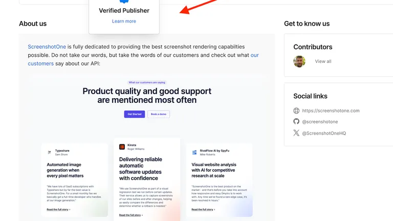 ScreenshotOne on the Postman Public API Network